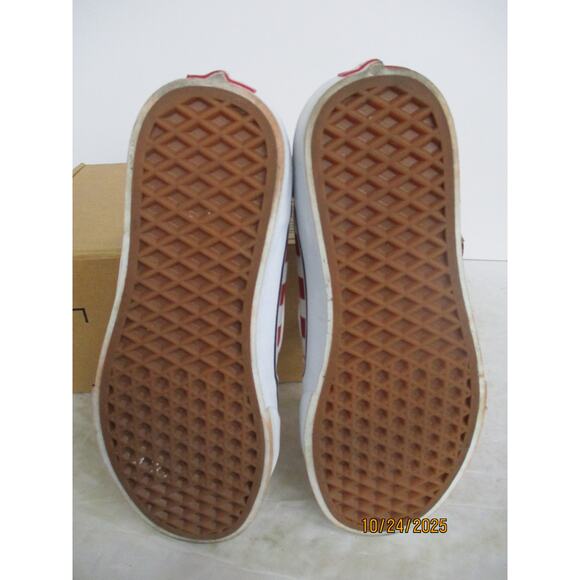 USED Vans Uni Filmore Hightop Sneaker-Tonal Checkerboard Red 6.5 WOMEN - Picture 6 of 7